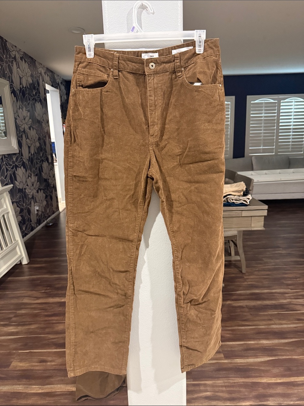 Cotton On Women's Straight-Leg Corduroy Pants in Brown